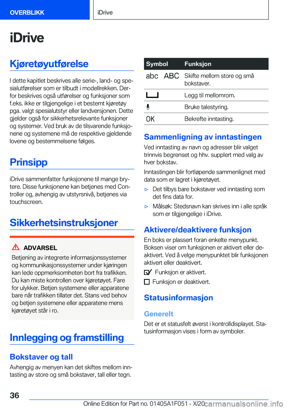 BMW X1 2021  InstruksjonsbØker (in Norwegian) �i�D�r�i�v�e�K�j�