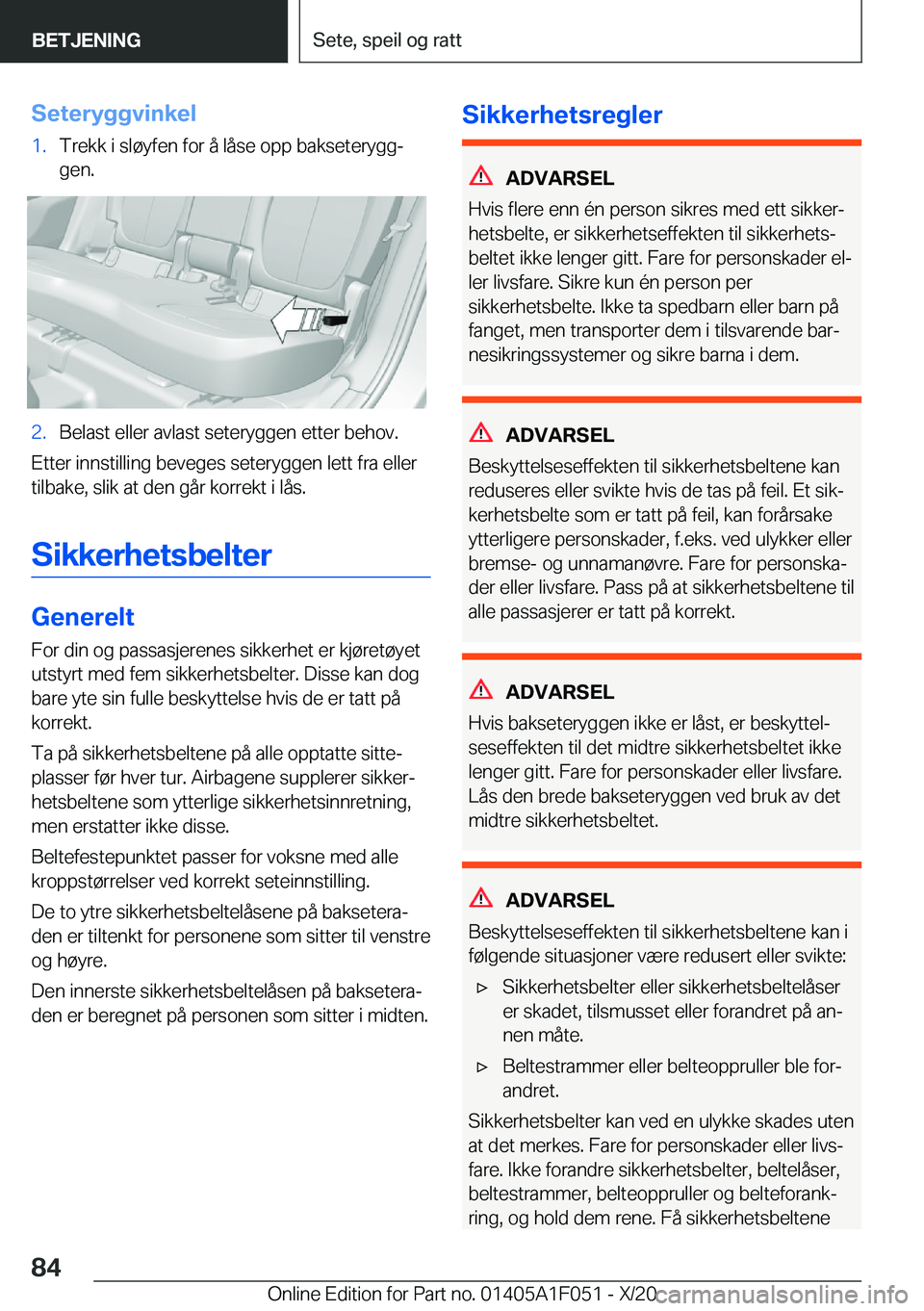 BMW X1 2021  InstruksjonsbØker (in Norwegian) �S�e�t�e�r�y�g�g�v�i�n�k�e�l�1�.�T�r�e�k�k��i��s�l�