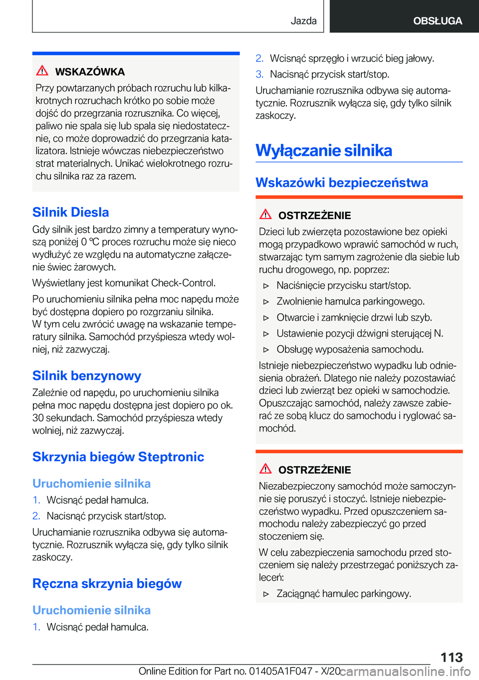 BMW X1 2021  Instrukcja obsługi (in Polish) �W�S�K�A�Z�