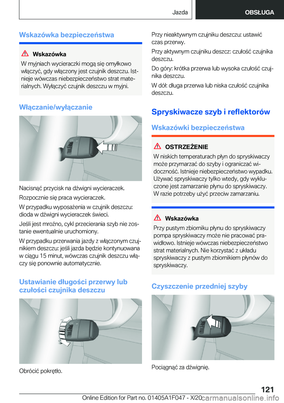 BMW X1 2021  Instrukcja obsługi (in Polish) �W�s�k�a�z�