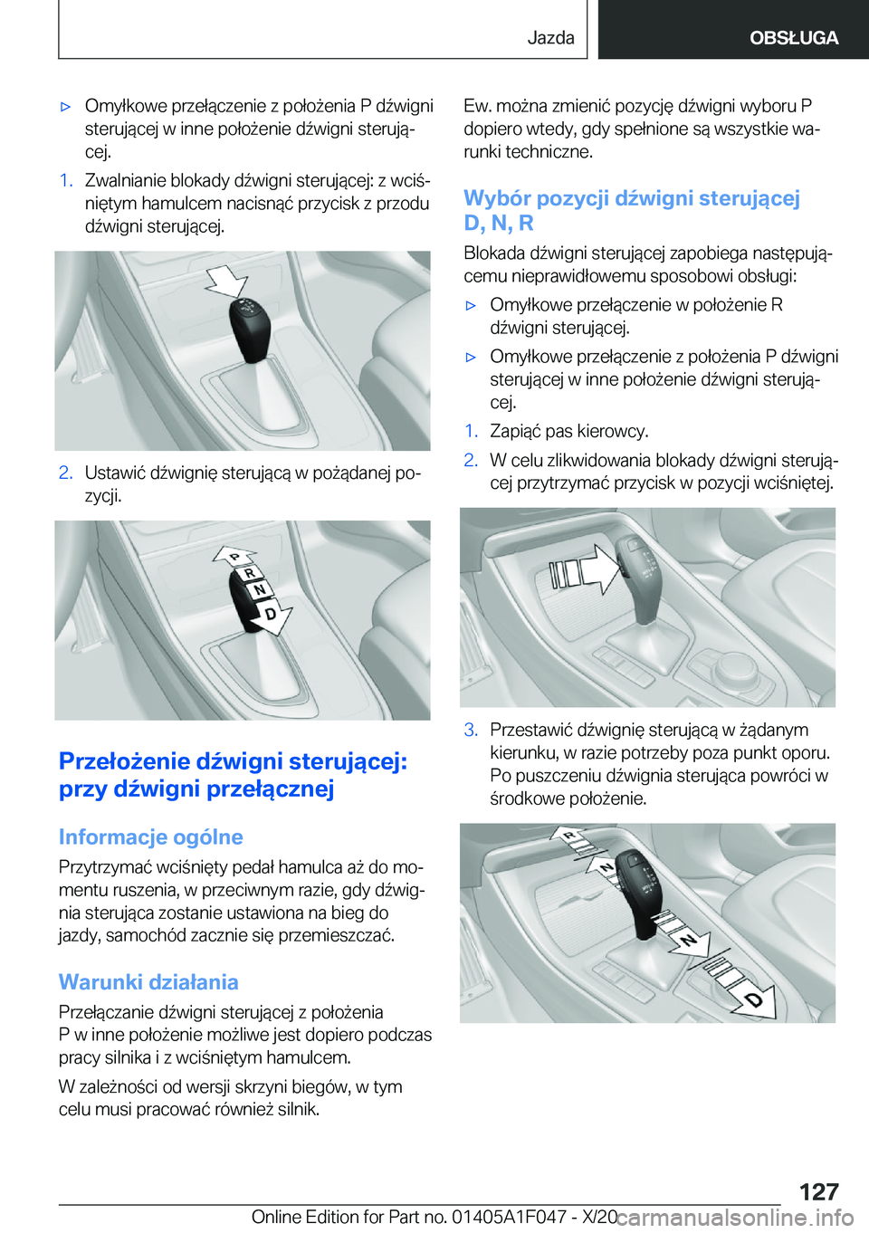 BMW X1 2021  Instrukcja obsługi (in Polish) 'x�O�m�y�ł�k�o�w�e��p�r�z�e�ł�