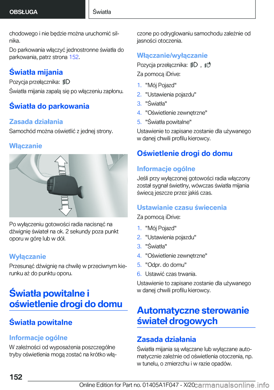 BMW X1 2021  Instrukcja obsługi (in Polish) �c�h�o�d�o�w�e�g�o��i��n�i�e��b�