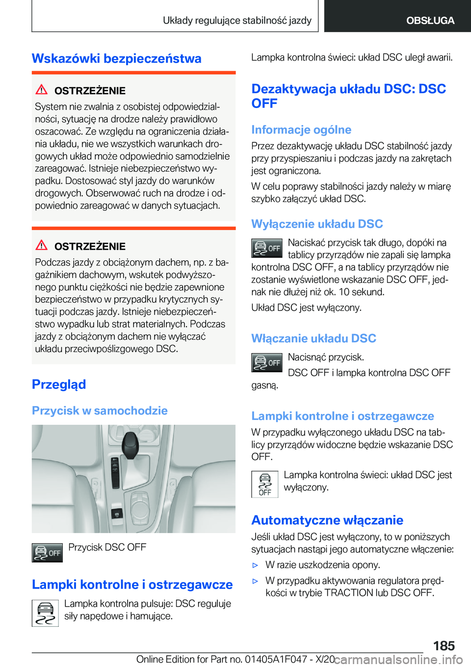 BMW X1 2021  Instrukcja obsługi (in Polish) �W�s�k�a�z�