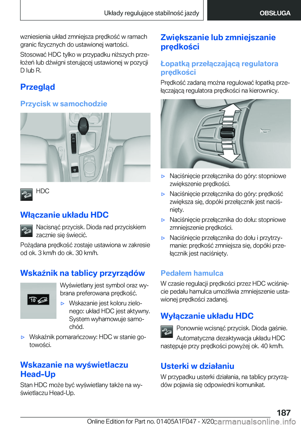 BMW X1 2021  Instrukcja obsługi (in Polish) �w�z�n�i�e�s�i�e�n�i�a��u�k�ł�a�d��z�m�n�i�e�j�s�z�a��p�r�