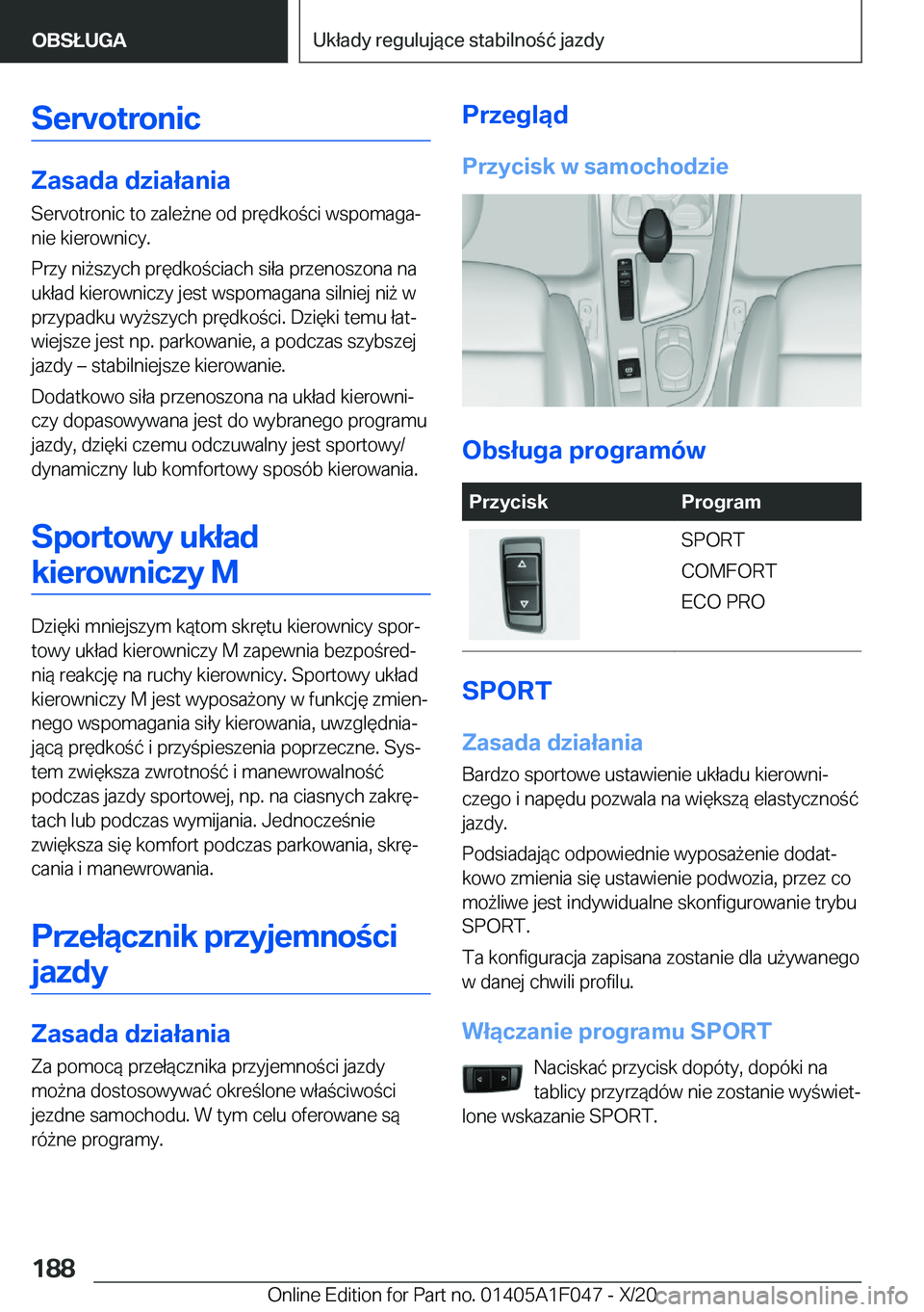 BMW X1 2021  Instrukcja obsługi (in Polish) �S�e�r�v�o�t�r�o�n�i�c
�Z�a�s�a�d�a��d�z�i�a�ł�a�n�i�a�S�e�r�v�o�t�r�o�n�i�c��t�o��z�a�l�e9�n�e��o�d��p�r�