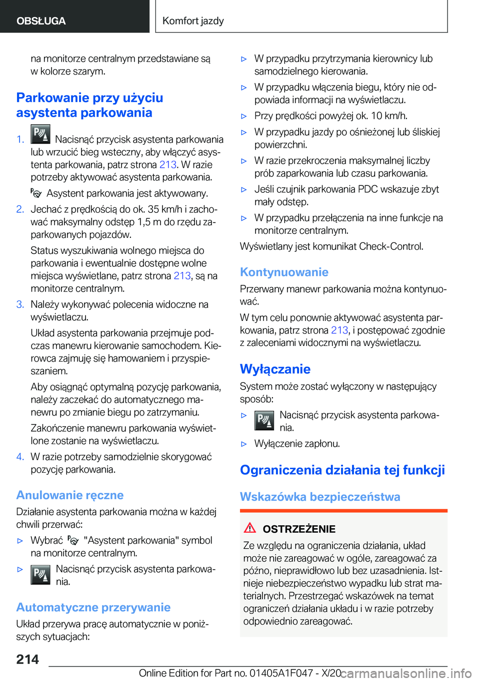BMW X1 2021  Instrukcja obsługi (in Polish) �n�a��m�o�n�i�t�o�r�z�e��c�e�n�t�r�a�l�n�y�m��p�r�z�e�d�s�t�a�w�i�a�n�e��s�