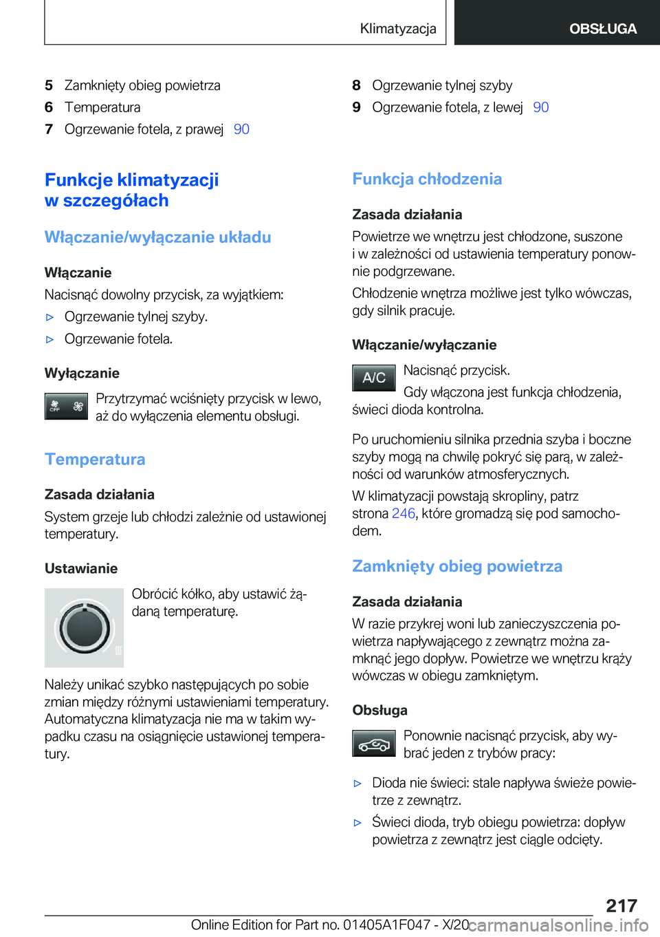 BMW X1 2021  Instrukcja obsługi (in Polish) �5�Z�a�m�k�n�i�