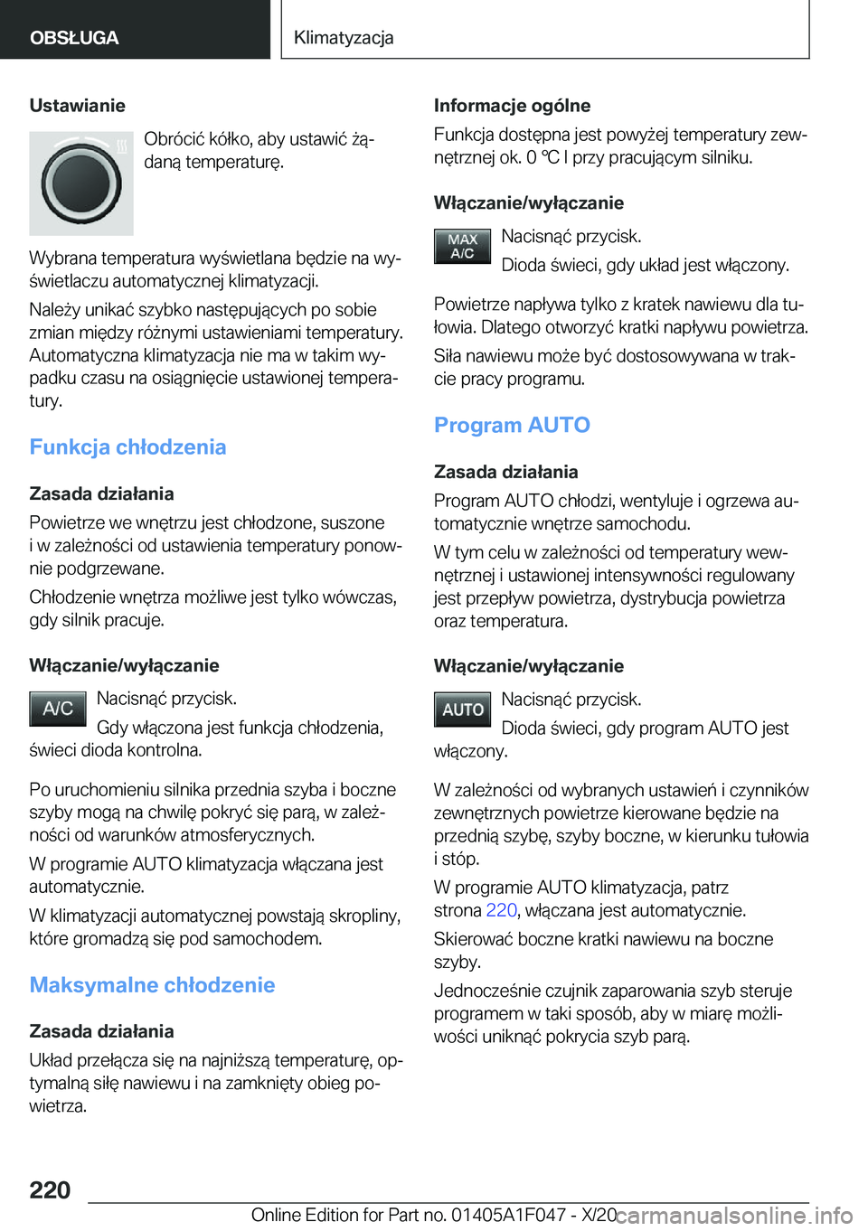 BMW X1 2021  Instrukcja obsługi (in Polish) �U�s�t�a�w�i�a�n�i�e�O�b�r�