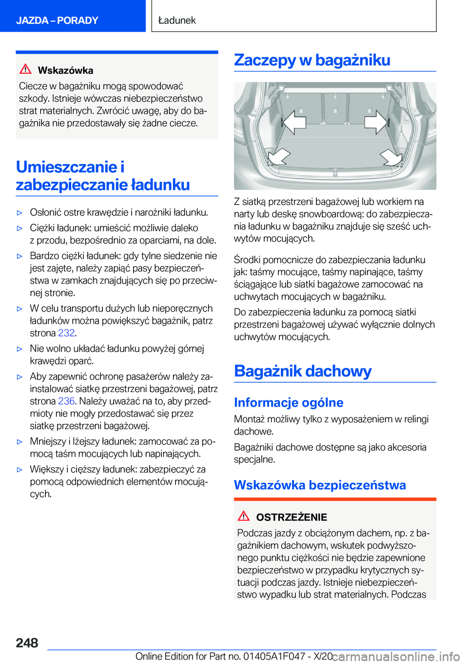 BMW X1 2021  Instrukcja obsługi (in Polish) �W�s�k�a�z�