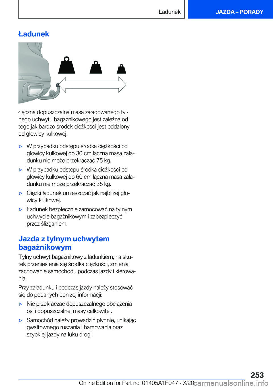 BMW X1 2021  Instrukcja obsługi (in Polish) �Ł�a�d�u�n�e�k
�Ł�