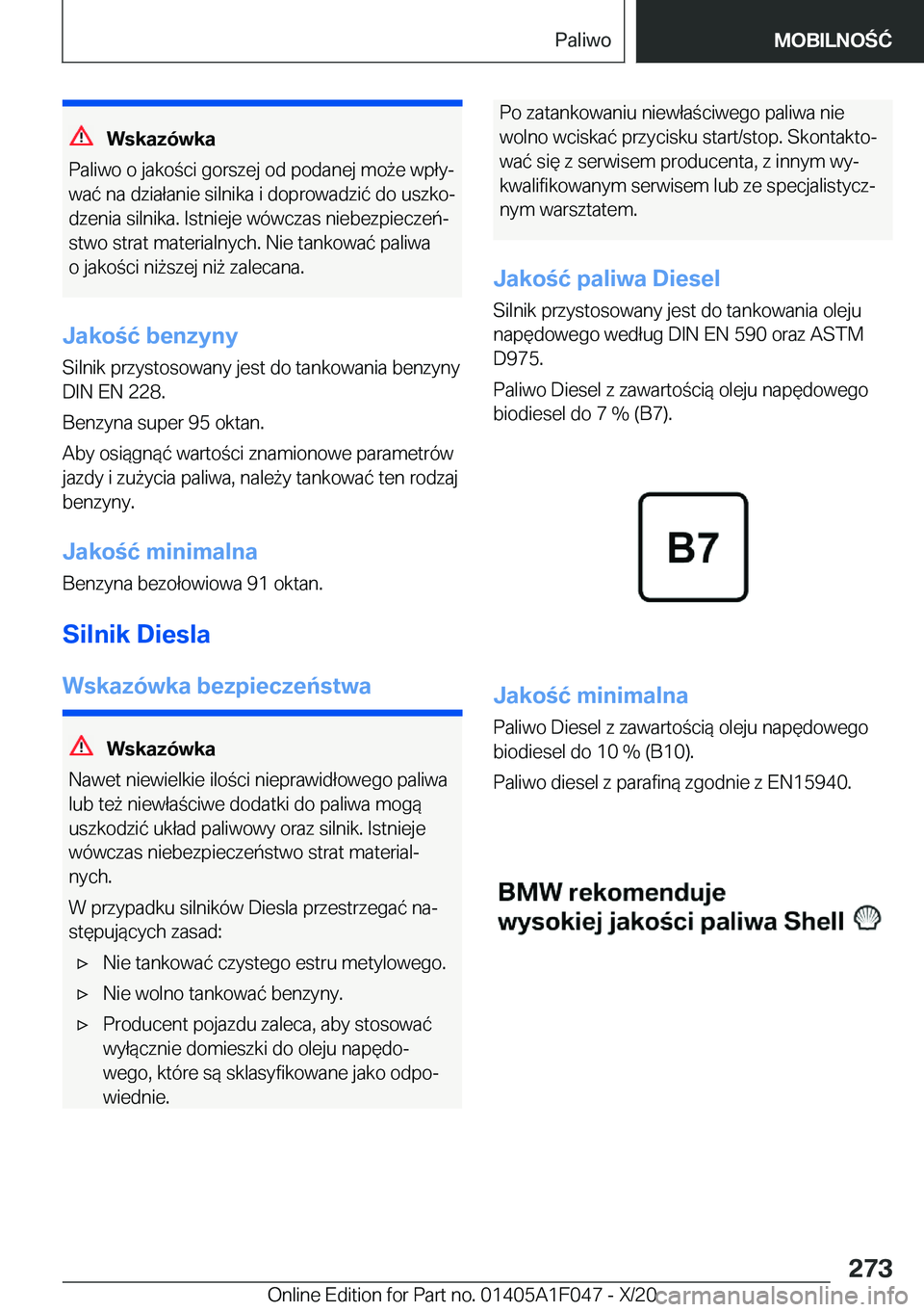 BMW X1 2021  Instrukcja obsługi (in Polish) �W�s�k�a�z�