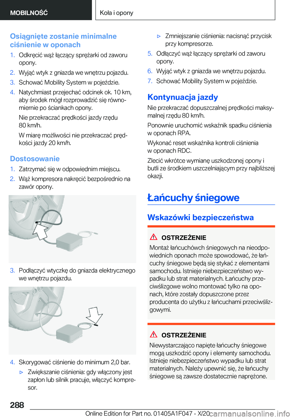 BMW X1 2021  Instrukcja obsługi (in Polish) �O�s�i�ą�g�n�i�
