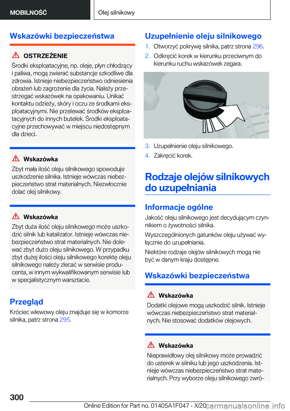 BMW X1 2021  Instrukcja obsługi (in Polish) �W�s�k�a�z�