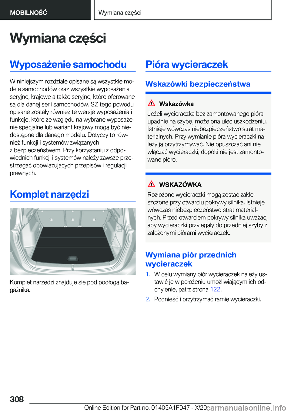 BMW X1 2021  Instrukcja obsługi (in Polish) �W�y�m�i�a�n�a��c�z�
