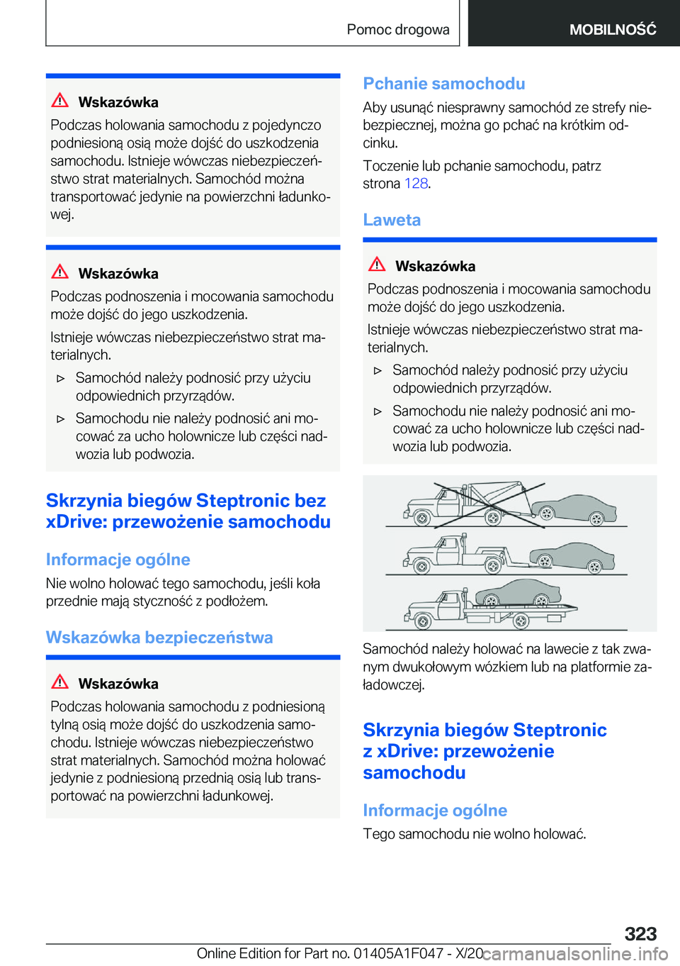 BMW X1 2021  Instrukcja obsługi (in Polish) �W�s�k�a�z�