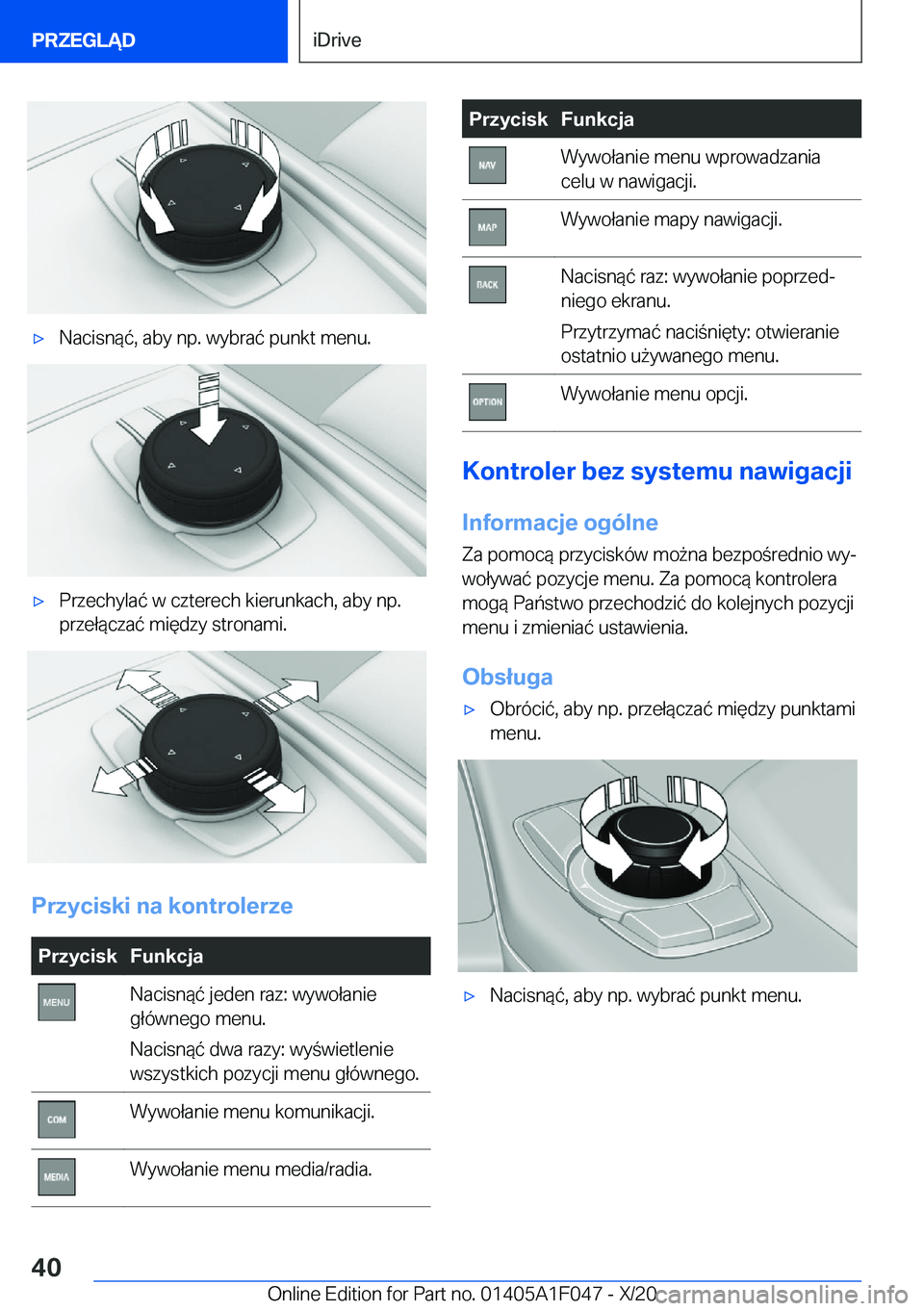 BMW X1 2021  Instrukcja obsługi (in Polish) 'x�N�a�c�i�s�n�