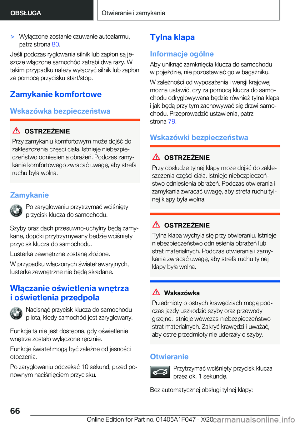 BMW X1 2021  Instrukcja obsługi (in Polish) 'x�W�y�ł�