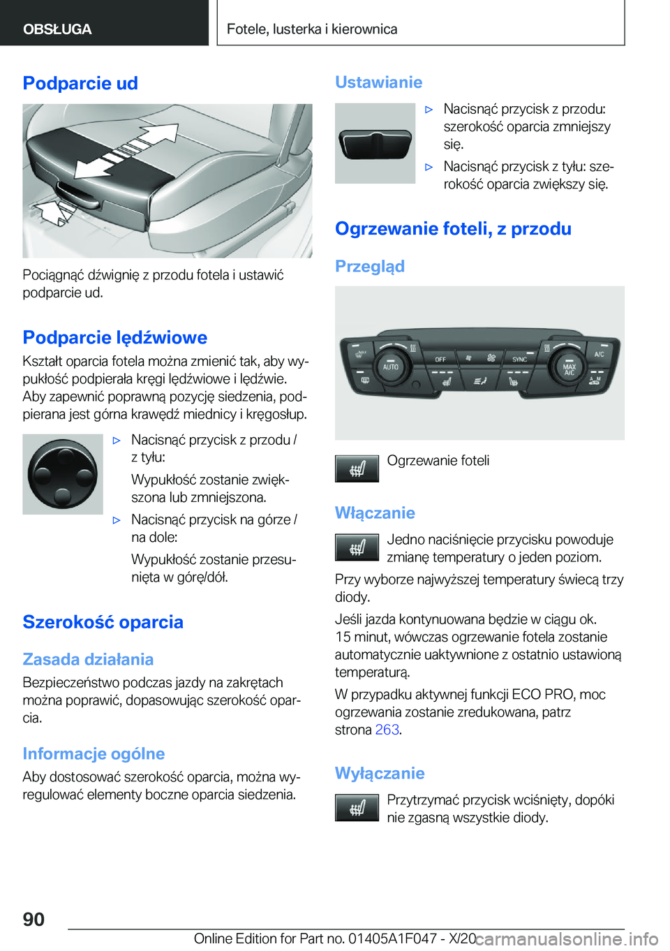 BMW X1 2021  Instrukcja obsługi (in Polish) �P�o�d�p�a�r�c�i�e��u�d
�P�o�c�i�