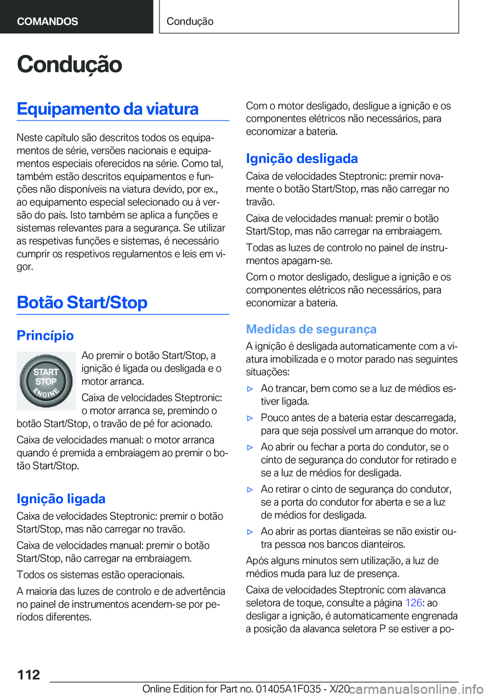 BMW X1 2021  Manual do condutor (in Portuguese) �C�o�n�d�u�