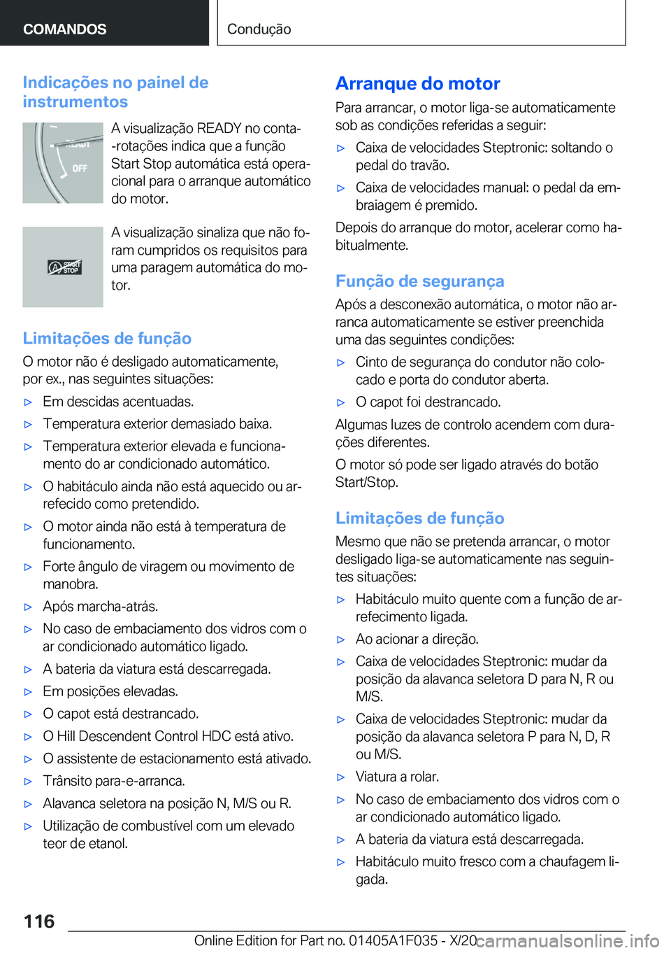 BMW X1 2021  Manual do condutor (in Portuguese) �I�n�d�i�c�a�