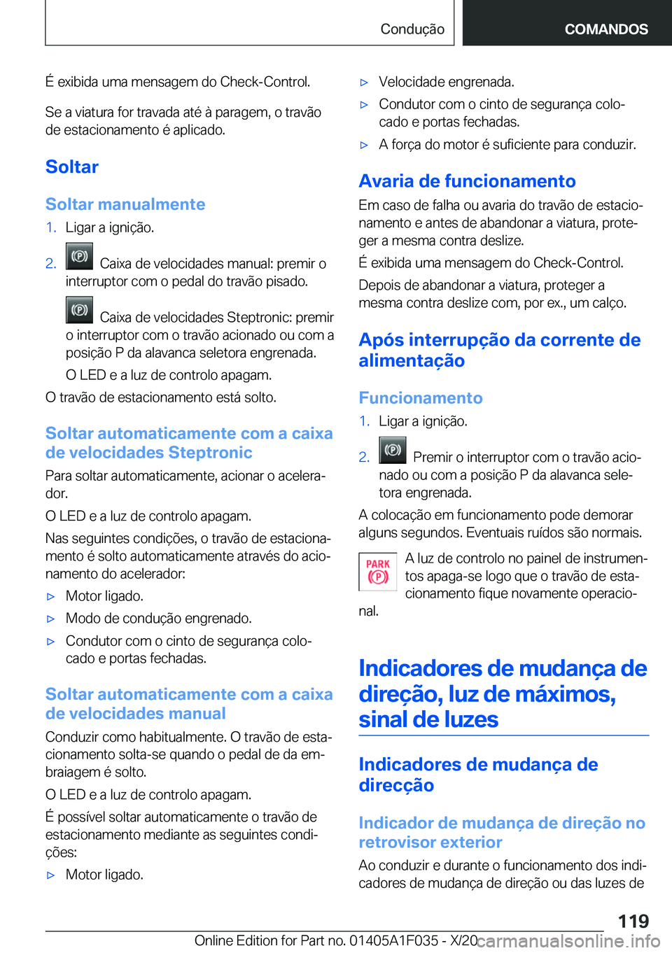 BMW X1 2021  Manual do condutor (in Portuguese) �