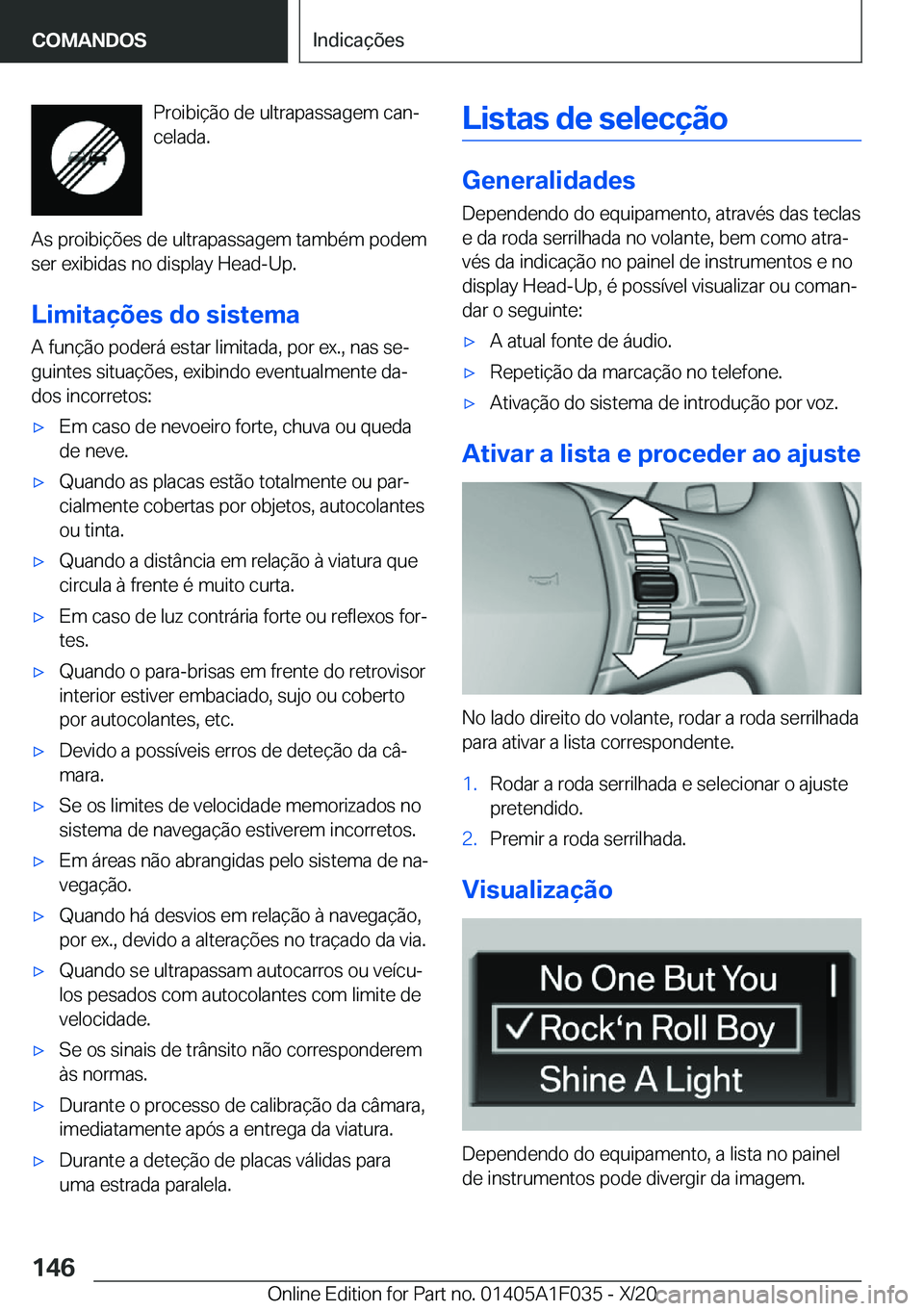 BMW X1 2021  Manual do condutor (in Portuguese) �P�r�o�i�b�i�