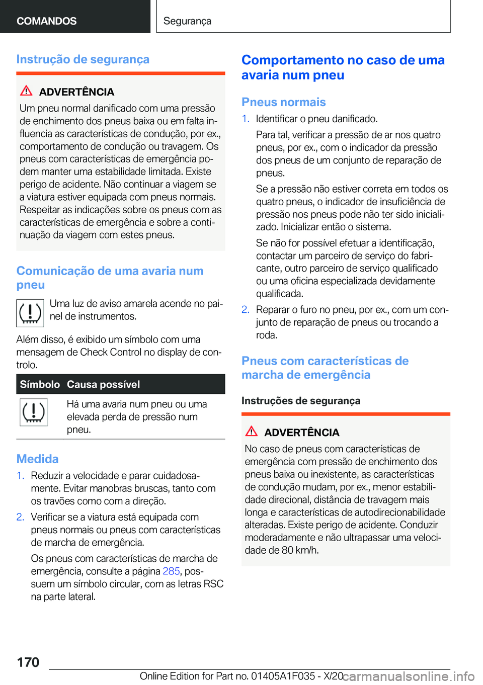 BMW X1 2021  Manual do condutor (in Portuguese) �I�n�s�t�r�u�