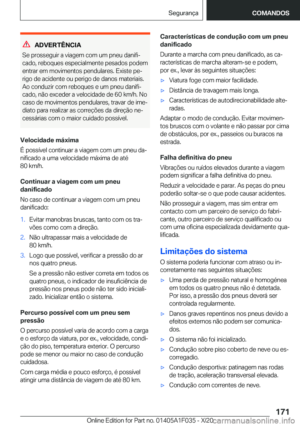 BMW X1 2021  Manual do condutor (in Portuguese) �A�D�V�E�R�T�