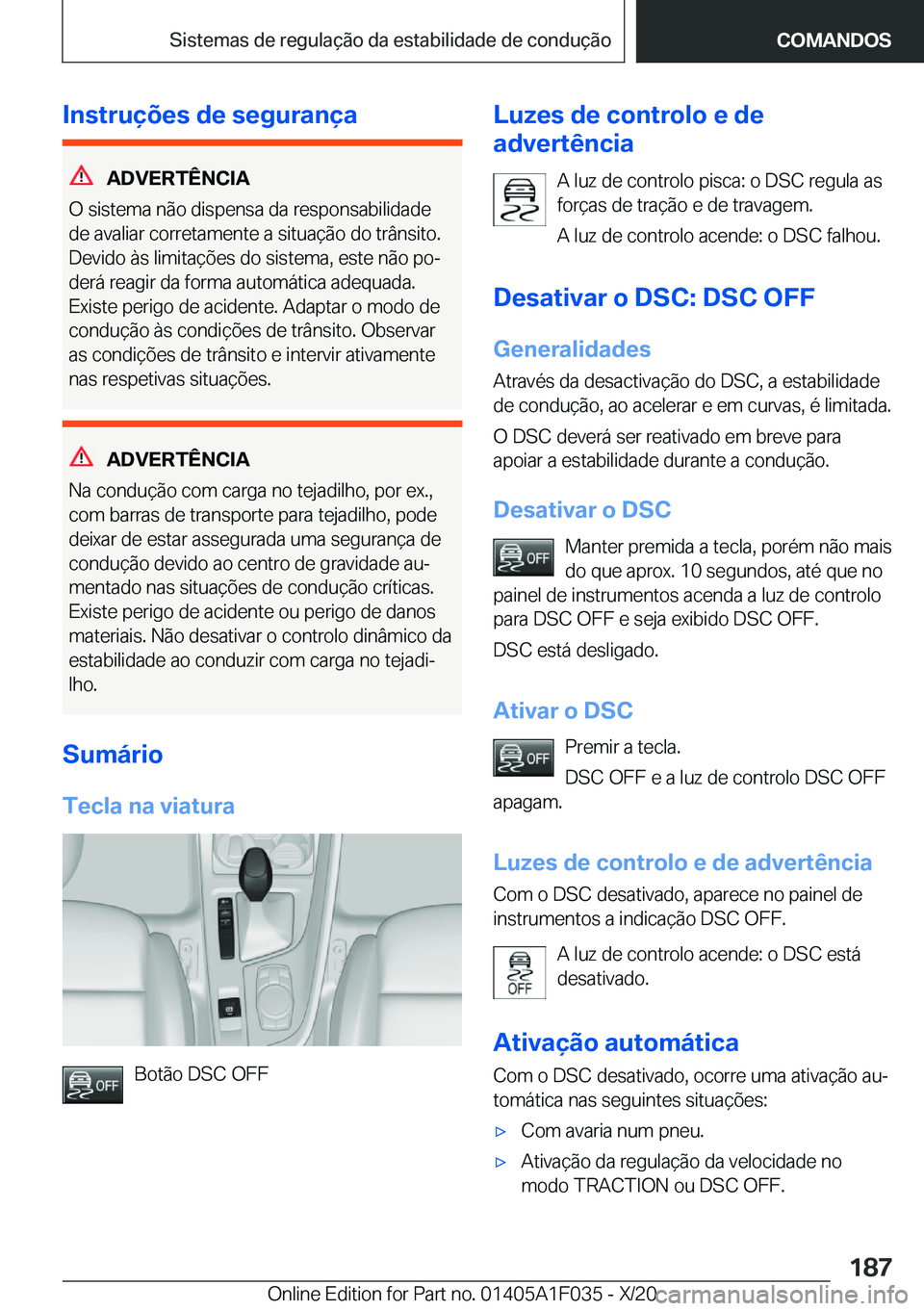 BMW X1 2021  Manual do condutor (in Portuguese) �I�n�s�t�r�u�
