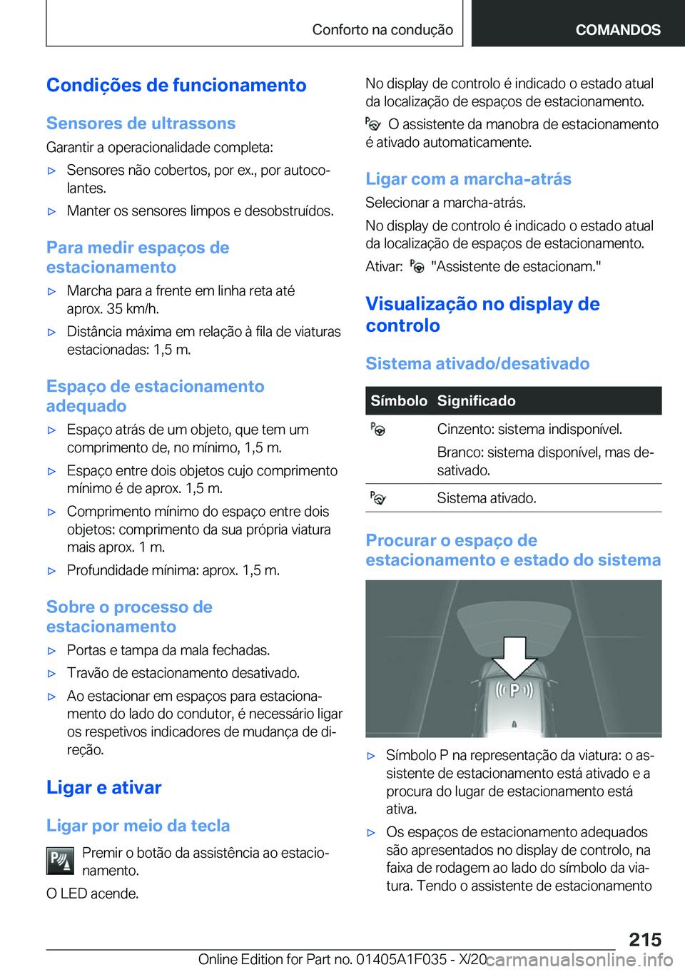 BMW X1 2021  Manual do condutor (in Portuguese) �C�o�n�d�i�