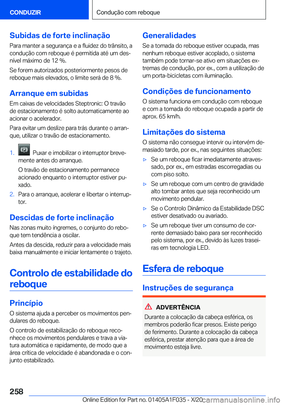 BMW X1 2021  Manual do condutor (in Portuguese) �S�u�b�i�d�a�s��d�e��f�o�r�t�e��i�n�c�l�i�n�a�