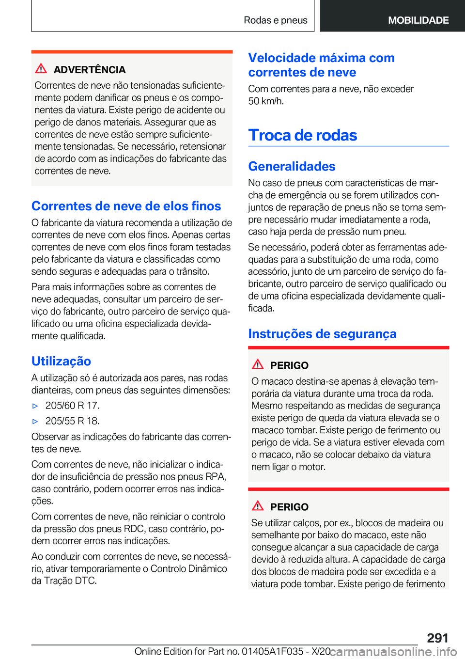 BMW X1 2021  Manual do condutor (in Portuguese) �A�D�V�E�R�T�