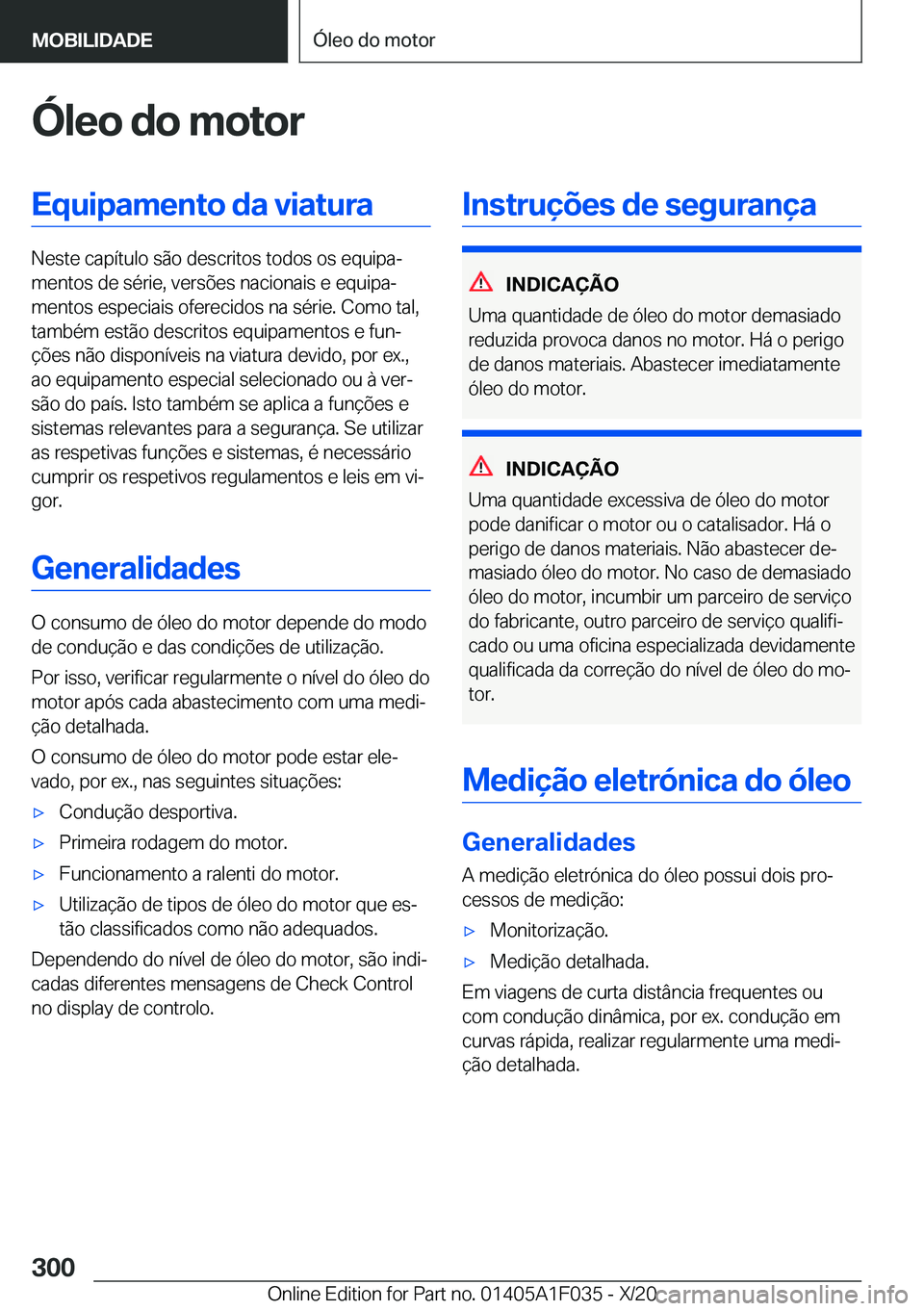BMW X1 2021  Manual do condutor (in Portuguese) �