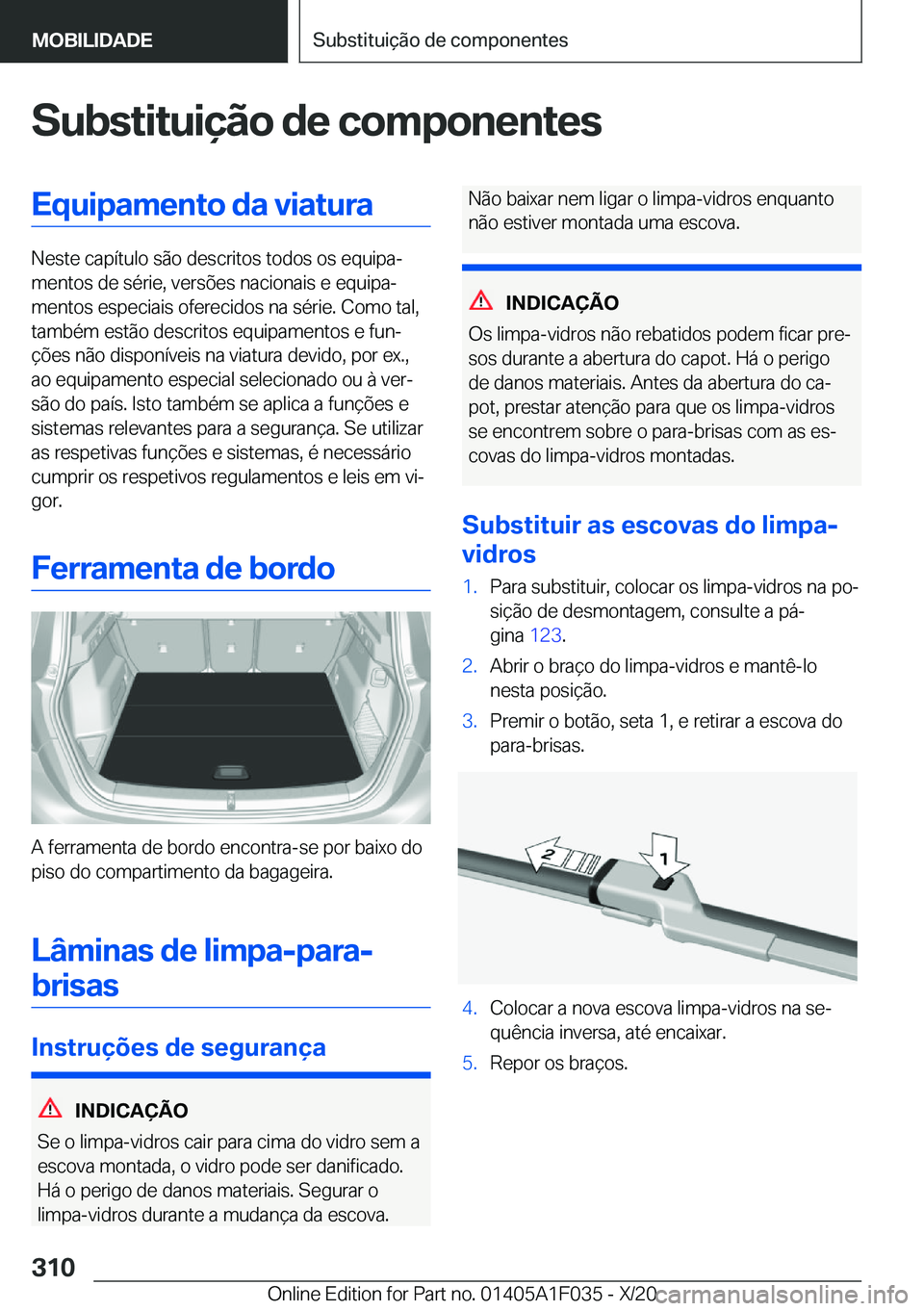 BMW X1 2021  Manual do condutor (in Portuguese) �S�u�b�s�t�i�t�u�i�