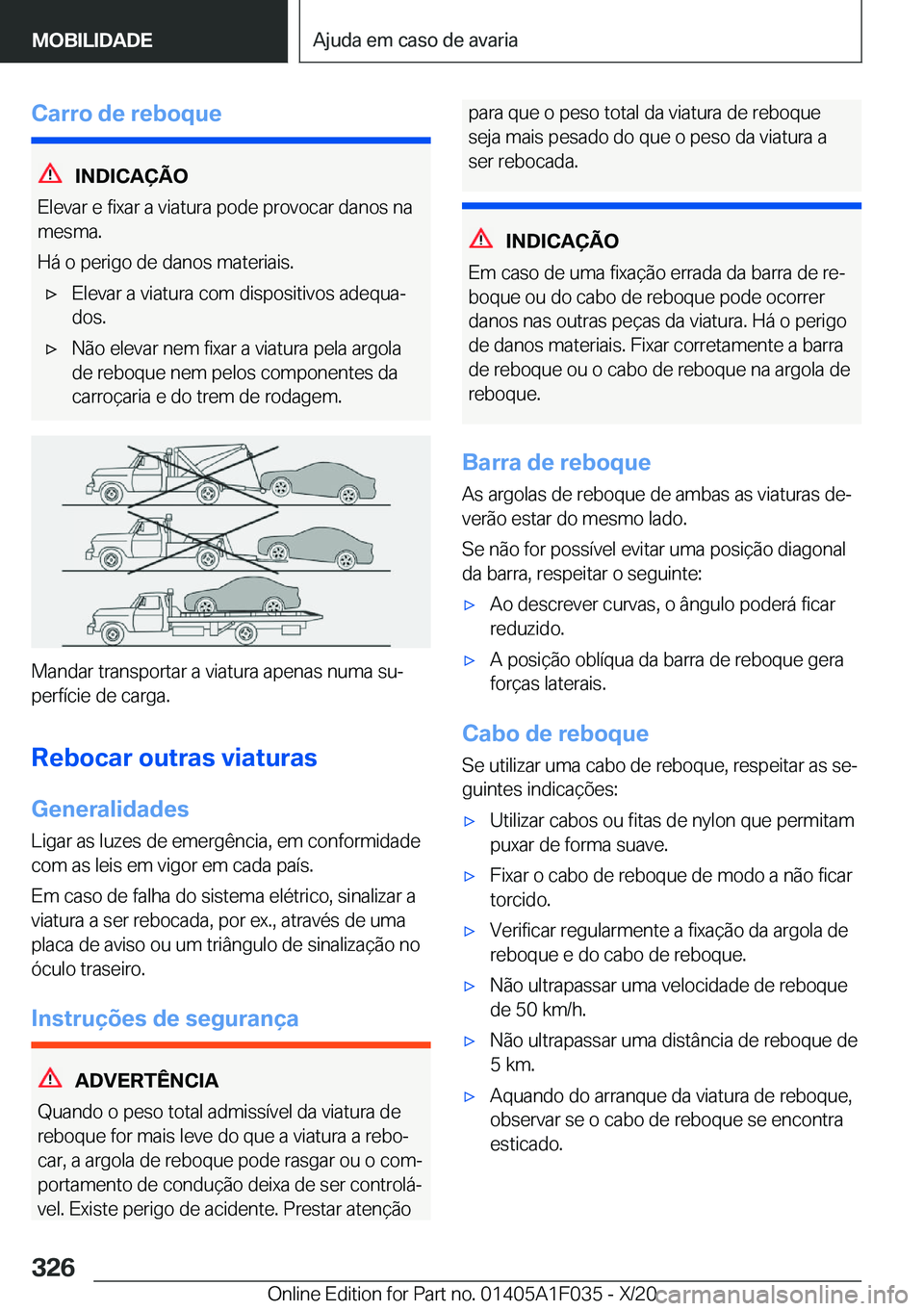 BMW X1 2021  Manual do condutor (in Portuguese) �C�a�r�r�o��d�e��r�e�b�o�q�u�e
�I�N�D�I�C�A�