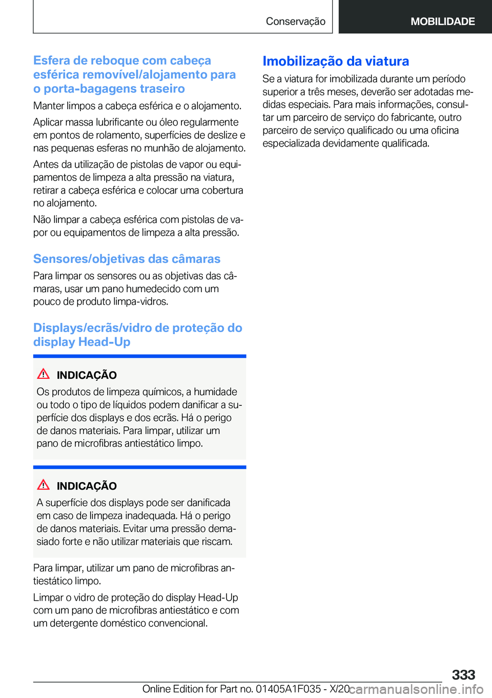 BMW X1 2021  Manual do condutor (in Portuguese) �E�s�f�e�r�a��d�e��r�e�b�o�q�u�e��c�o�m��c�a�b�e�