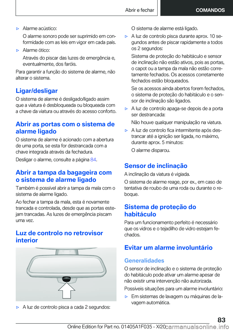 BMW X1 2021  Manual do condutor (in Portuguese) x�A�l�a�r�m�e��a�c�