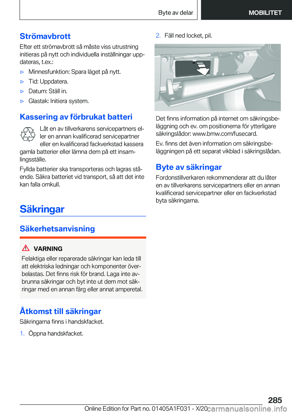 BMW X1 2021  InstruktionsbÖcker (in Swedish) �S�t�r�