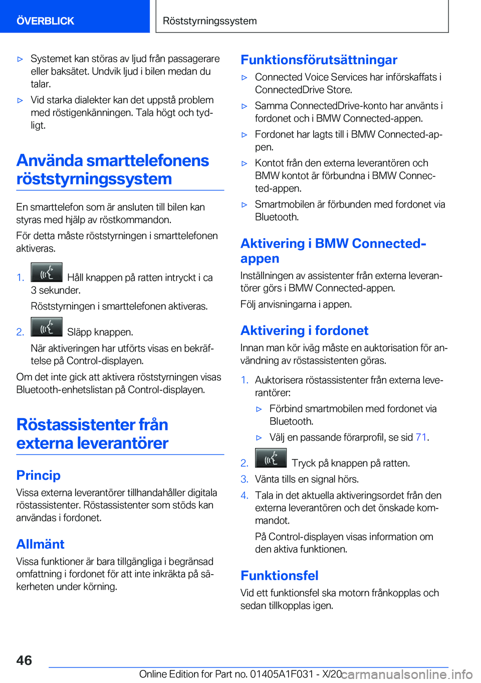 BMW X1 2021  InstruktionsbÖcker (in Swedish) x�S�y�s�t�e�m�e�t��k�a�n��s�t�