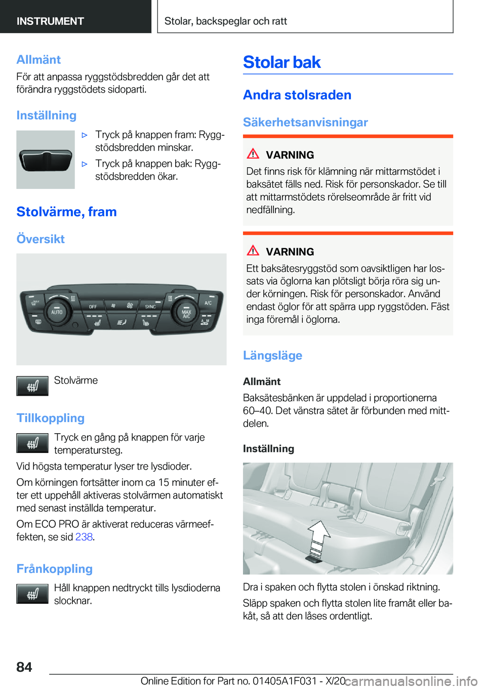 BMW X1 2021  InstruktionsbÖcker (in Swedish) �A�l�l�m�ä�n�t
�F�