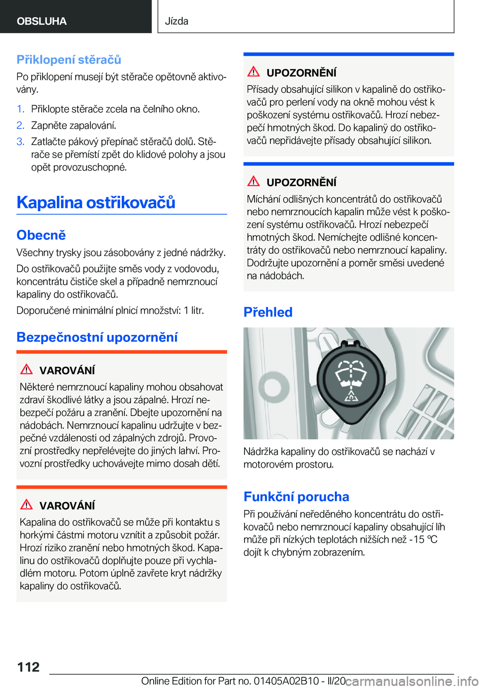 BMW X1 2020  Návod na použití (in Czech) �P�i�k�l�o�p�e�n�