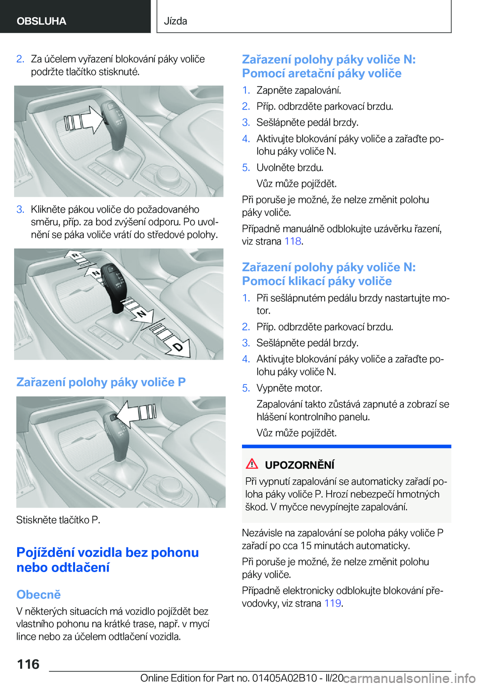 BMW X1 2020  Návod na použití (in Czech) �2�.�Z�a��