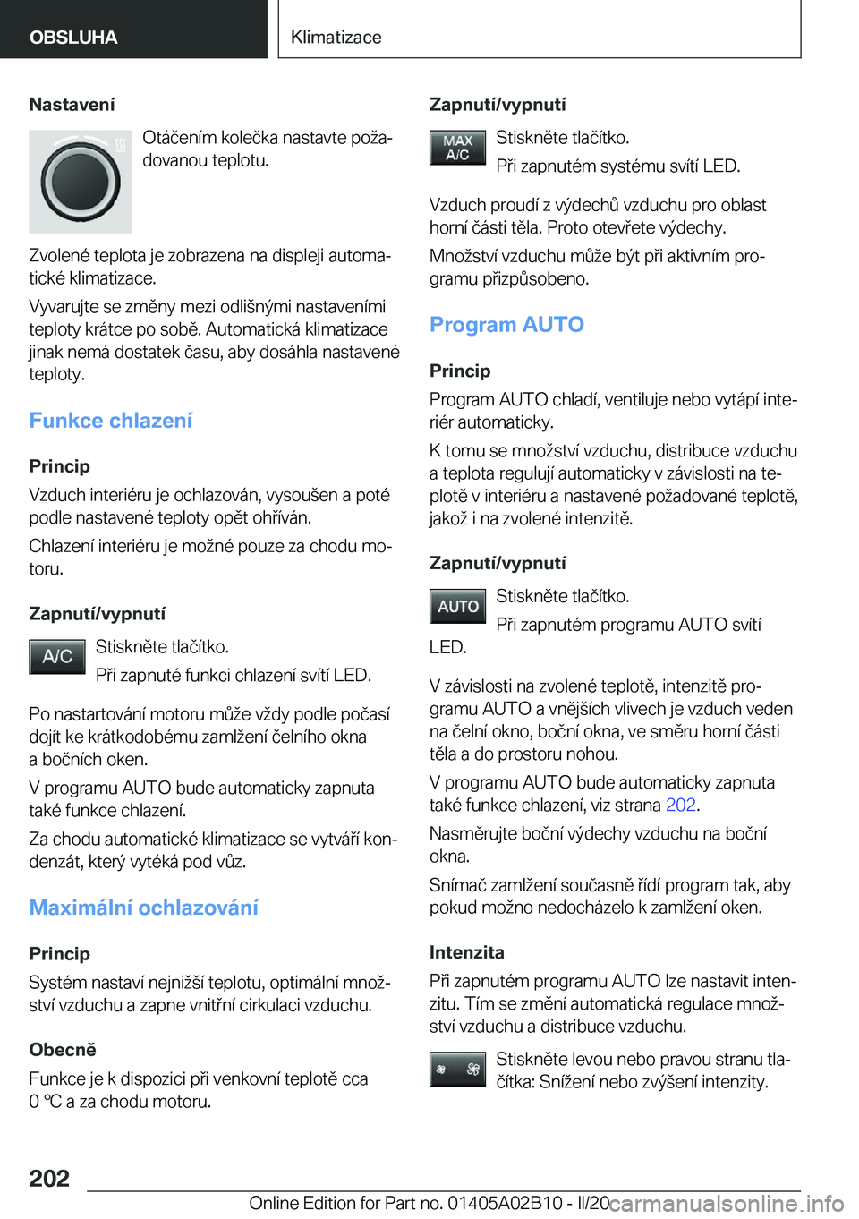 BMW X1 2020  Návod na použití (in Czech) �N�a�s�t�a�v�e�n�