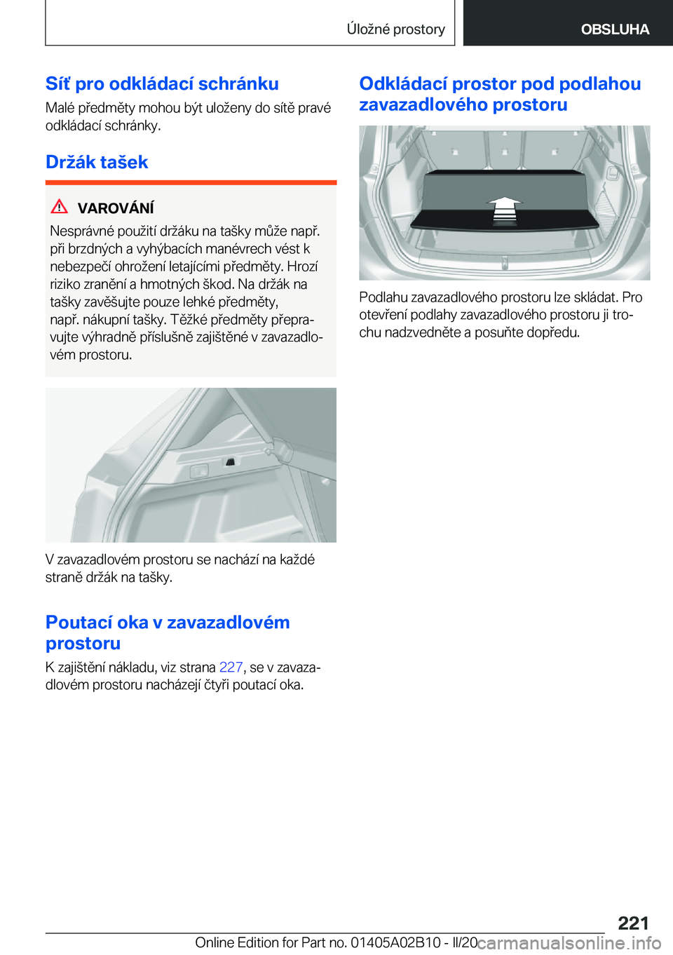 BMW X1 2020  Návod na použití (in Czech) �S�