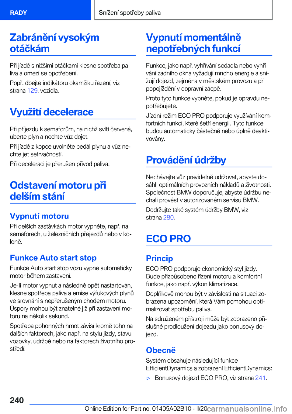 BMW X1 2020  Návod na použití (in Czech) �Z�a�b�r�