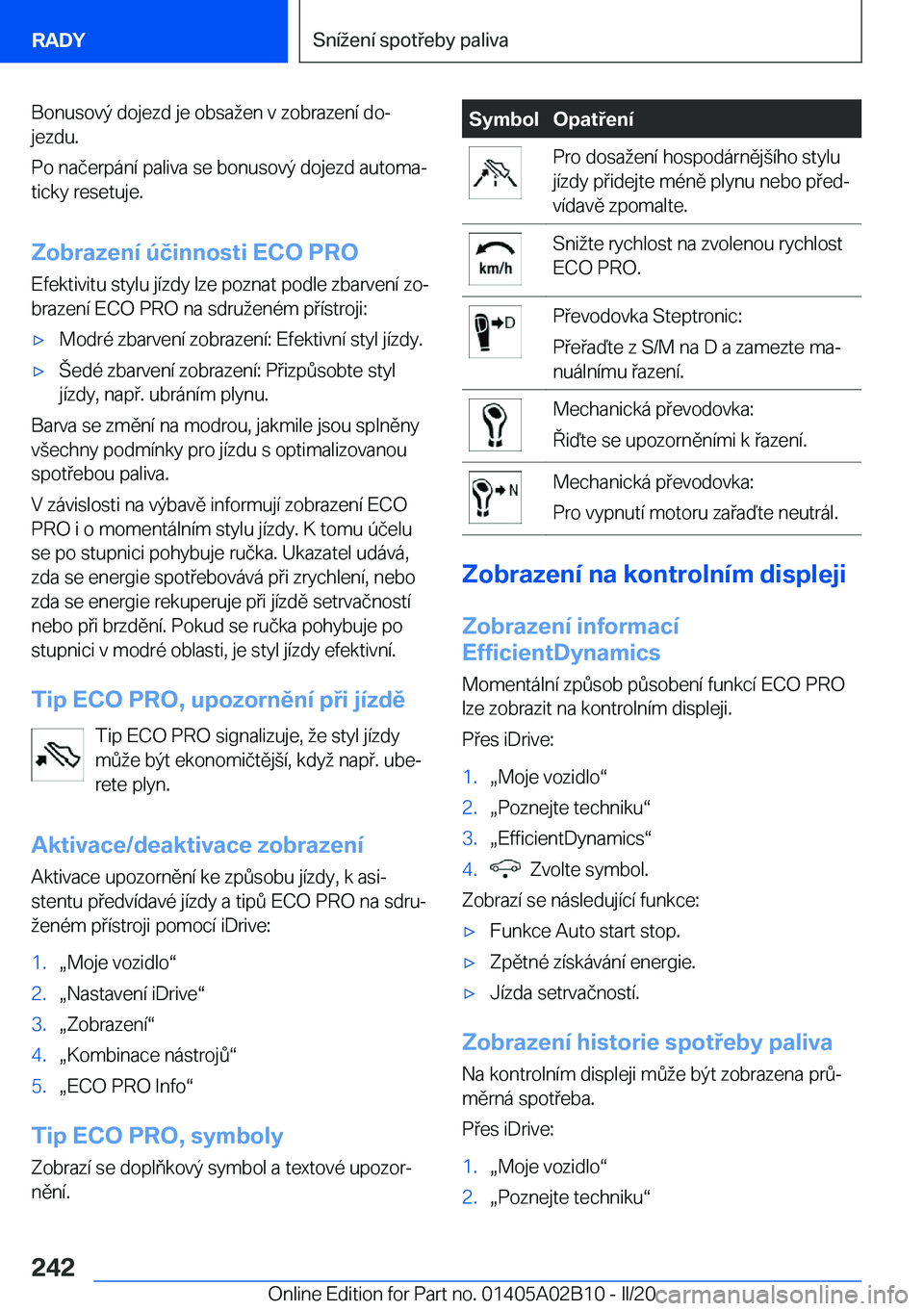 BMW X1 2020  Návod na použití (in Czech) �B�o�n�u�s�o�v�