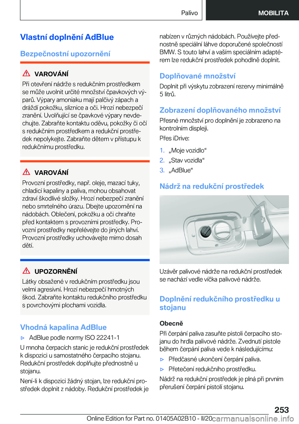 BMW X1 2020  Návod na použití (in Czech) �V�l�a�s�t�n�