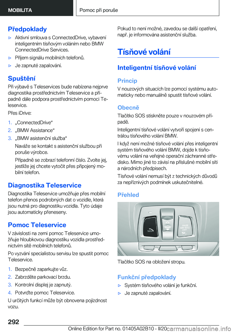 BMW X1 2020  Návod na použití (in Czech) �P�e�d�p�o�k�l�a�d�yx�A�k�t�i�v�n�