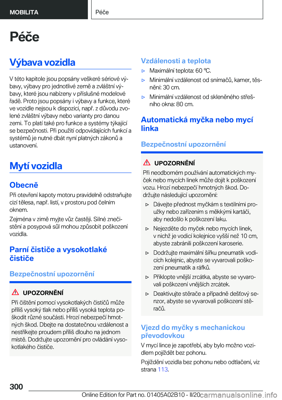 BMW X1 2020  Návod na použití (in Czech) �P�