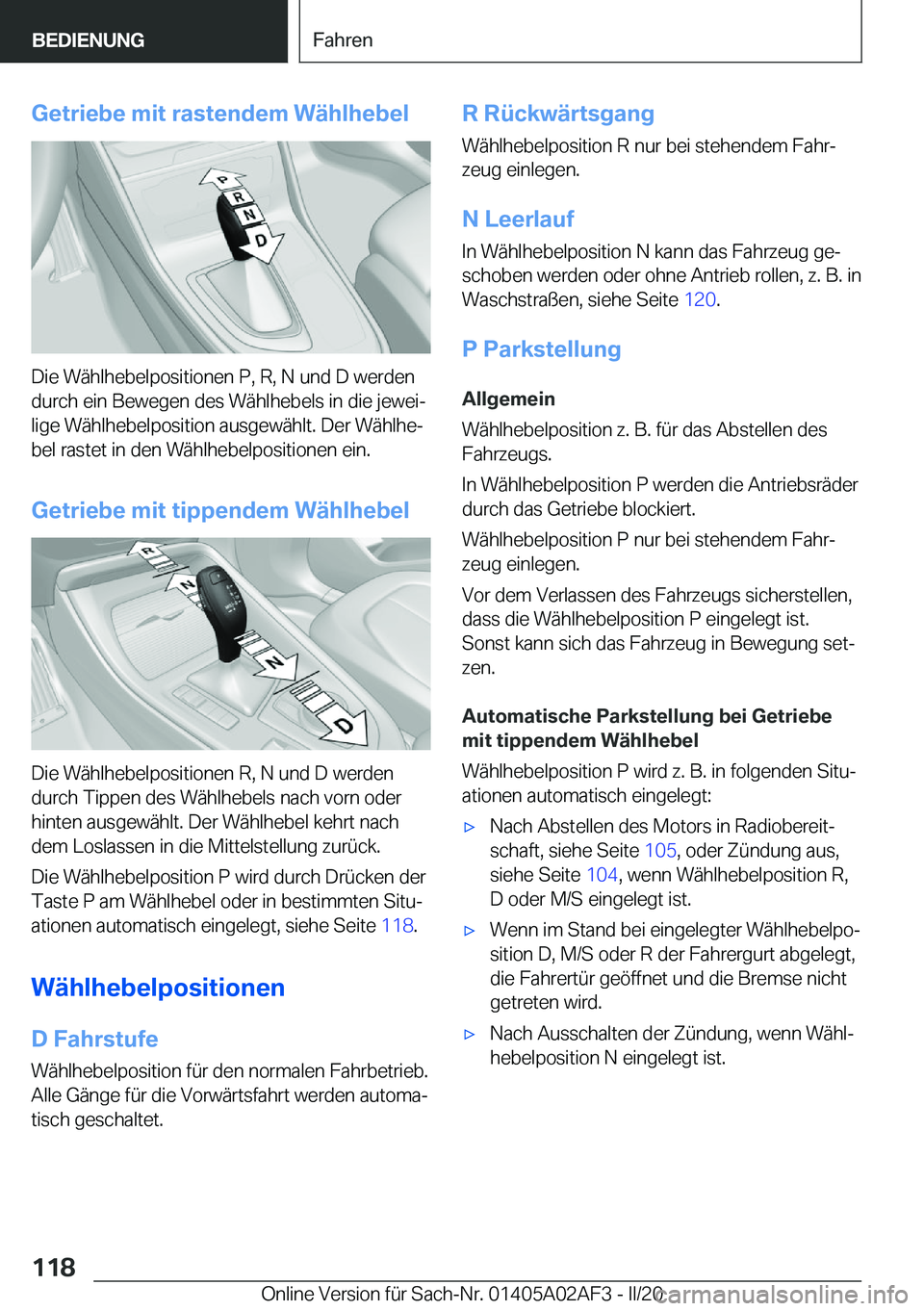 BMW X1 2020  Betriebsanleitungen (in German) �G�e�t�r�i�e�b�e��m�i�t��r�a�s�t�e�n�d�e�m��W�
